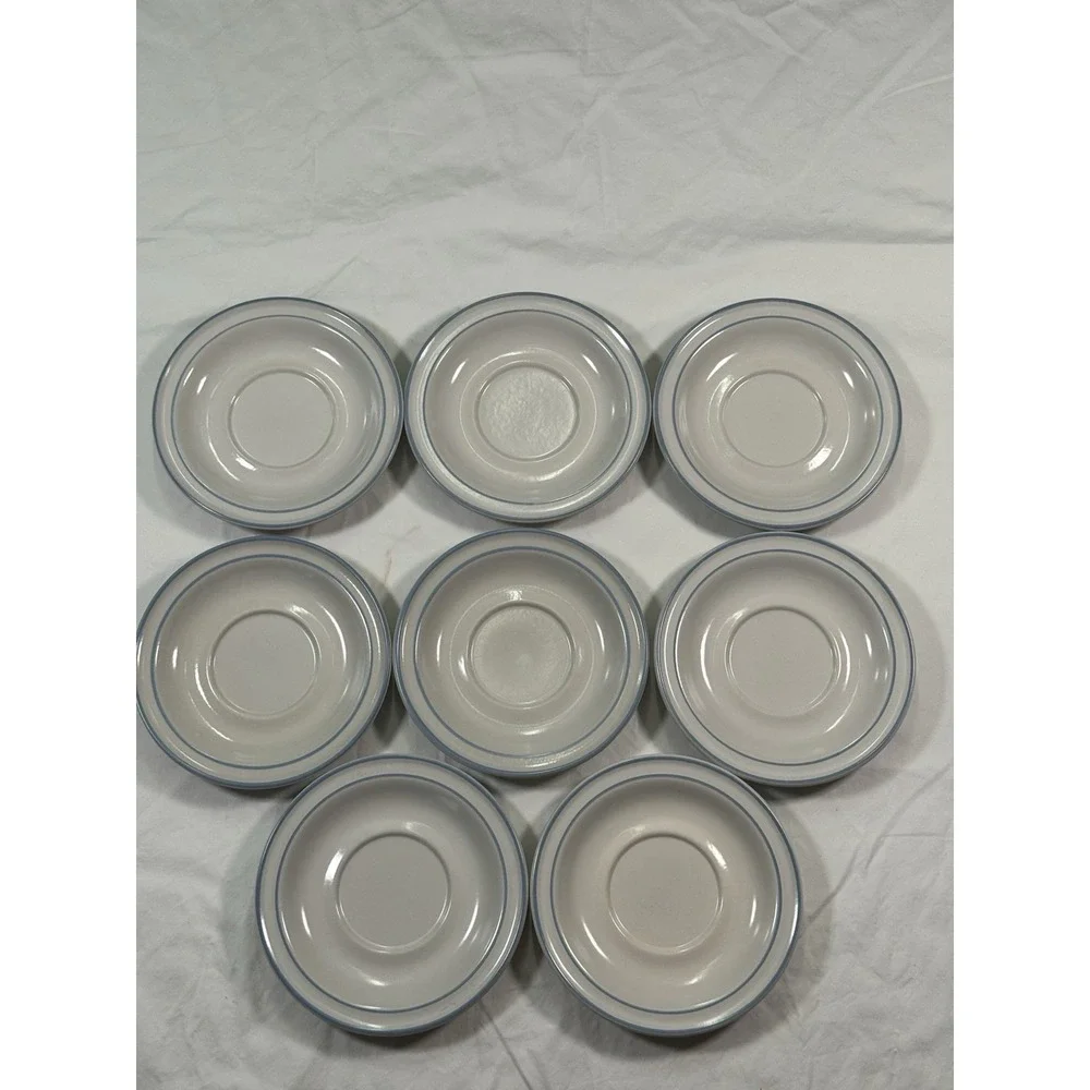 Chantilly Stoneware Fleur de Lune Saucer Perfect Condition Set Of 8